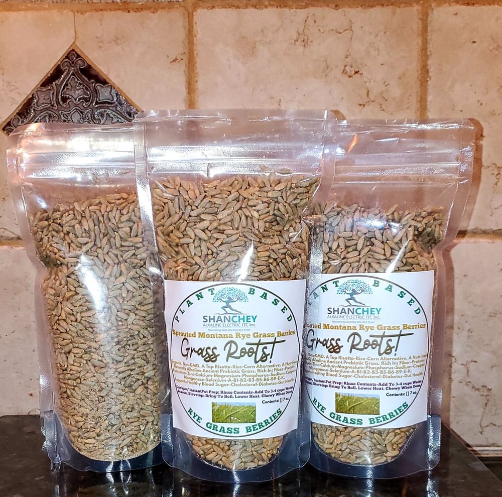 GRASS ROOTS! Rolled Rye Flakes-Whole/Smashed Heirloom Berries. Cholesterol-Diabetes