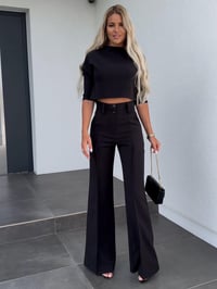 Black Bootcut Trousers