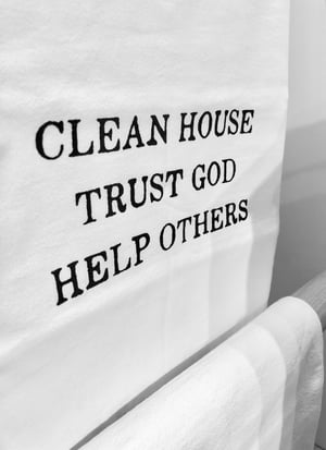 Image of 100% Cotton Tea Towel-COOK. PRAY. EAT.