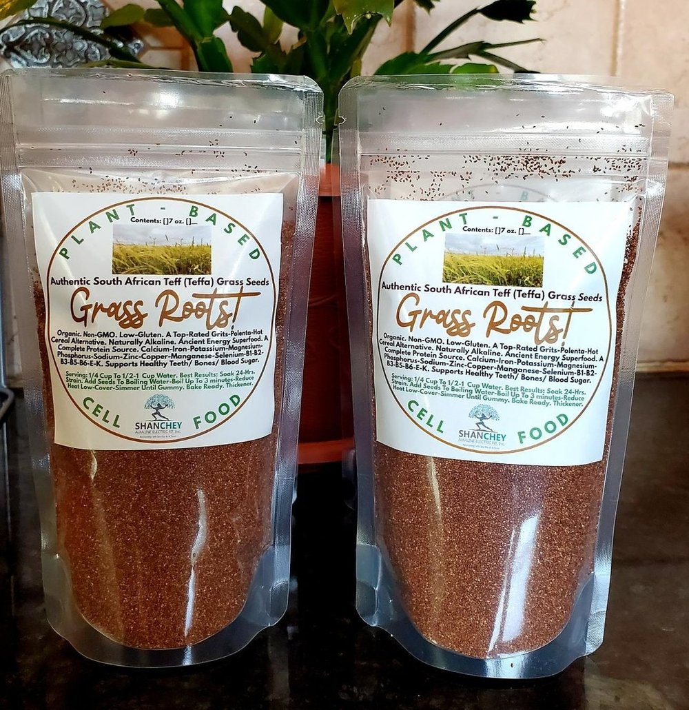 GRASS ROOTS! South African Teff Grass Protein. Weight-Anemia-Stamina-Bones-Teeth-PMS-Cholesterol