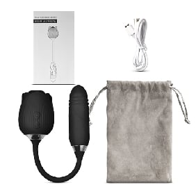 Image of 10 Speed Suction Rose w/ Thrusting Vibrator