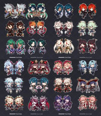 Image 1 of Genshin Impact Acrylic Charms<br>| Unofficial Fan Merch |