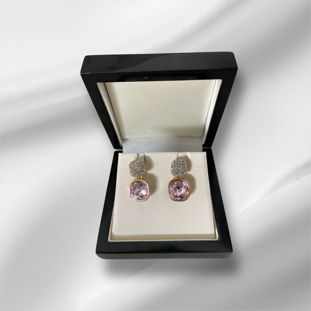 Image of Pink Drop Earrings