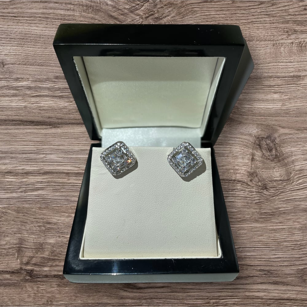 Image of Silver Cubic Zirconia Earrings