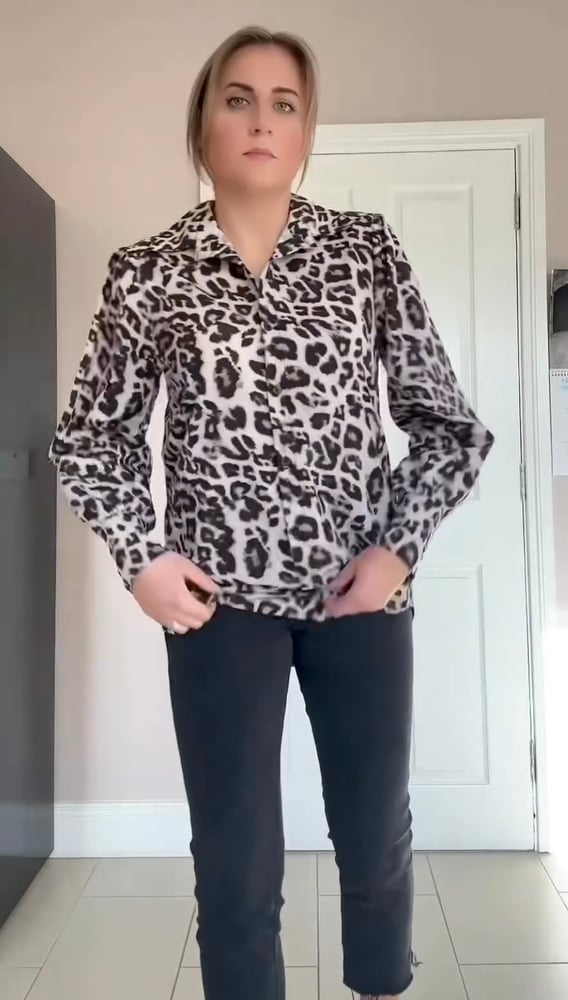 Image of Animal Print Blouse
