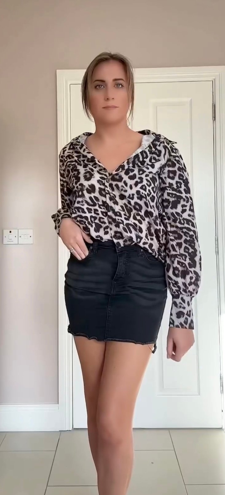 Image of Animal Print Blouse