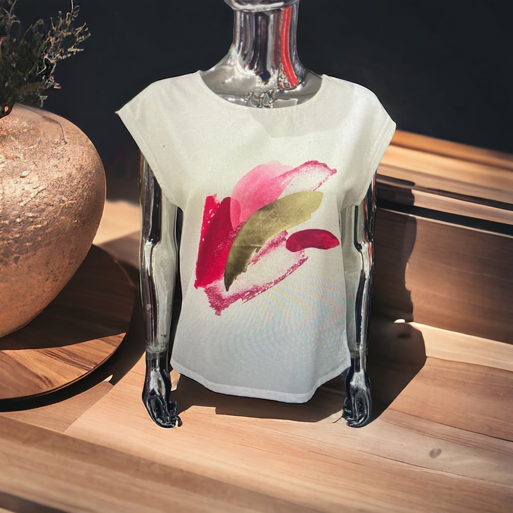 Image of Pink/Gold Print Top