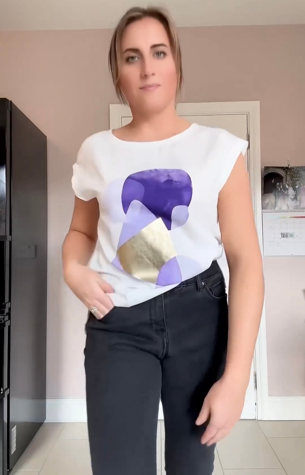 Image of Purple/Gold Top