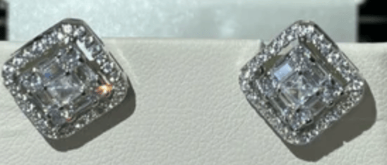 Image of Silver Cubic Zirconia Earrings