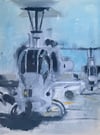 Marine AH-1 Cobra Original Oil Painting