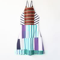 Image 3 of superstripe adult M/L medium large stripe tank adjustable courtneycourtney sundress dress