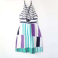 Image 5 of superstripe adult M/L medium large stripe tank adjustable courtneycourtney sundress dress