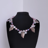Image 3 of flora leaf necklace and earrings