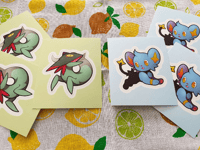 Image 2 of Pokemon Dreepy & Shinx Stickers<br>| Unofficial Fan Merch |