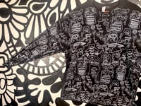 Image 3 of Long Sleeve Guice Monsters Black and White