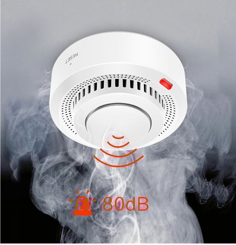 Tuya WiFi Smoke Detector Sensor Fire Alarm Works With Smart Life APP Information Push