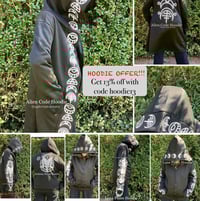 Image 2 of Alien Code Hoodie Street Alternative Gothic Casual Festival Halloween 