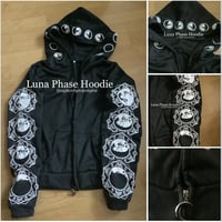 Image 4 of Luna Phase Hoodie Street Casual Gothic Alternative Festival Halloween 