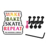 WAKE BAKE SKATE REPEAT - 1" ALLEN BOLTS - PINK