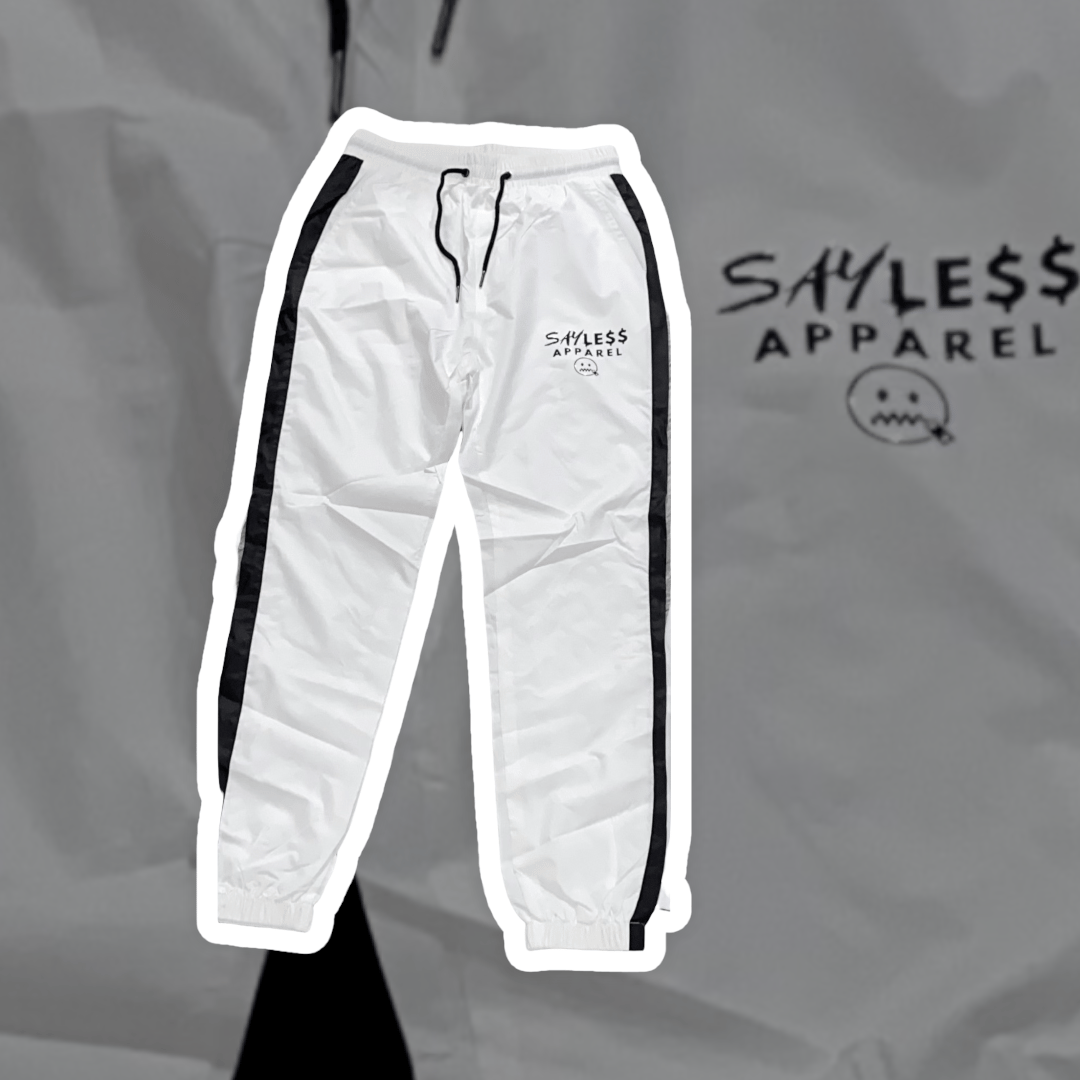 Windbreaker Track Pants White SayLess Apparel