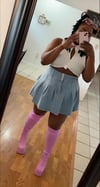 Denim Peplum Skirt