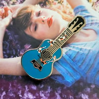 Image 1 of Blue Koi Fish Guitar Enamel Pin