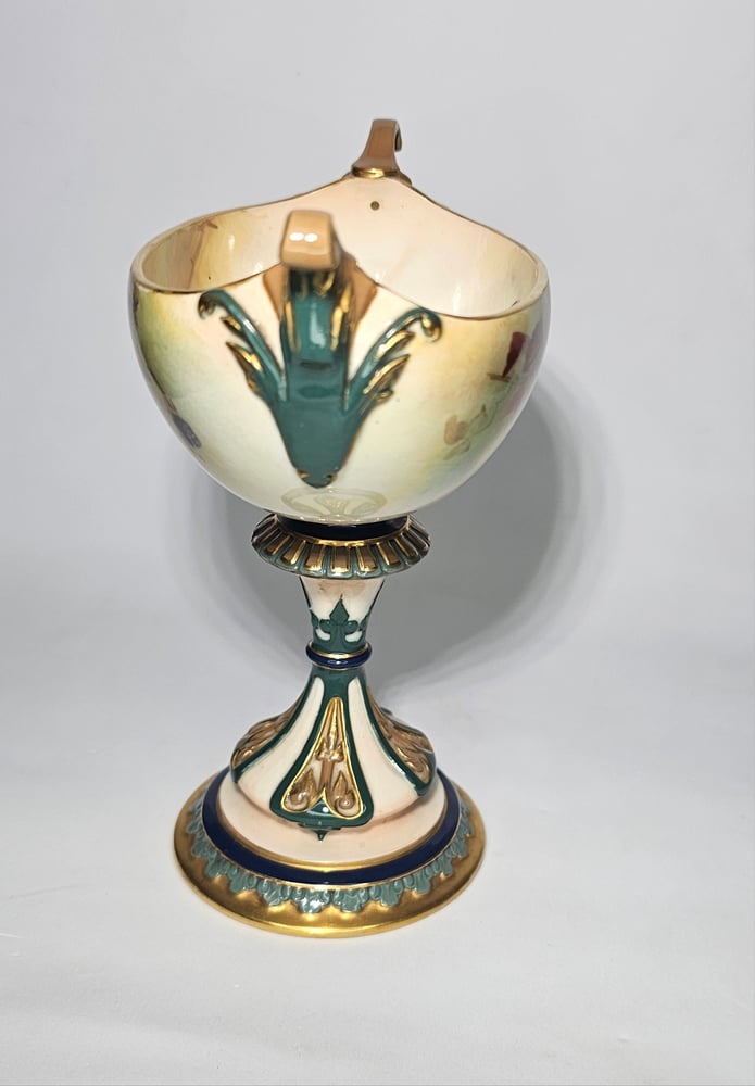 Image of Royal Worcester Boat Shaped Pedestal Vase
