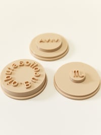 Pack de 3 sellos personalizados de cerámica