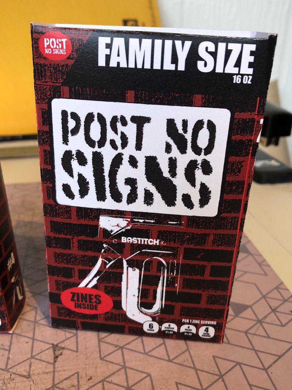 Post No Signs Mini Cereal Box (and zines)