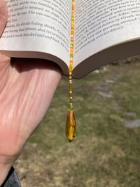 Image 1 of Citrine and Peridot Bookmark, Citrine and Peridot Beaded Gemstone Bookmark