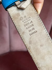 Image 5 of Gucci GG Microguccissima Womens Turquoise Belt