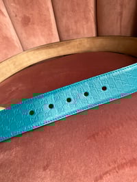 Image 4 of Gucci GG Microguccissima Womens Turquoise Belt