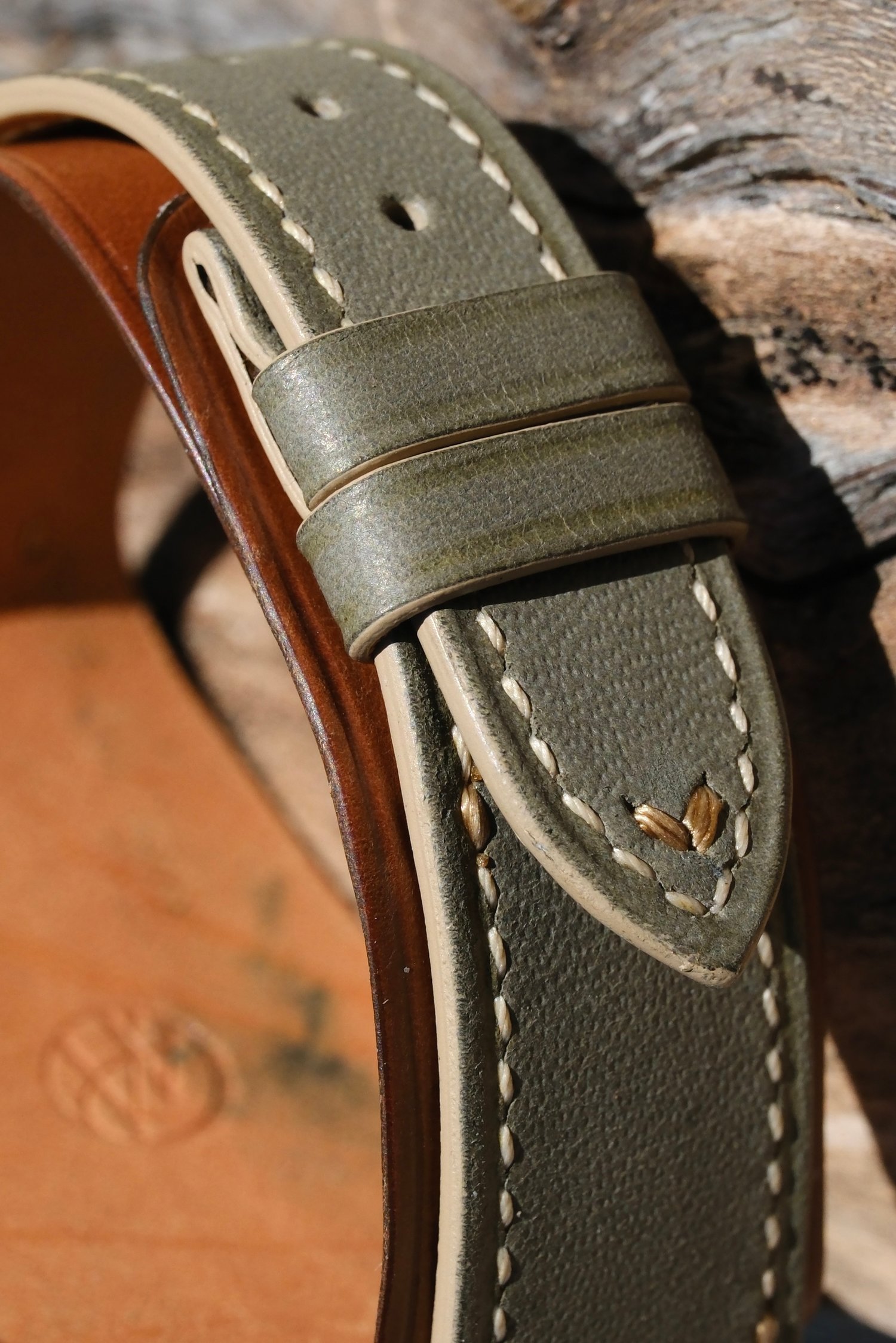 Image of   CLASSIC RAPTOR OLIVE GRAY CALF SHELL CORDOVAN 20/16, 115/75, $1050.00