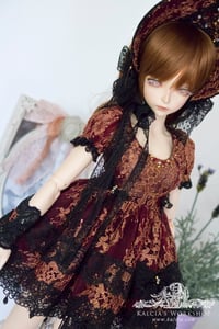 Image 1 of LIMITED - Red and golden lolita set for Feeple60 girls