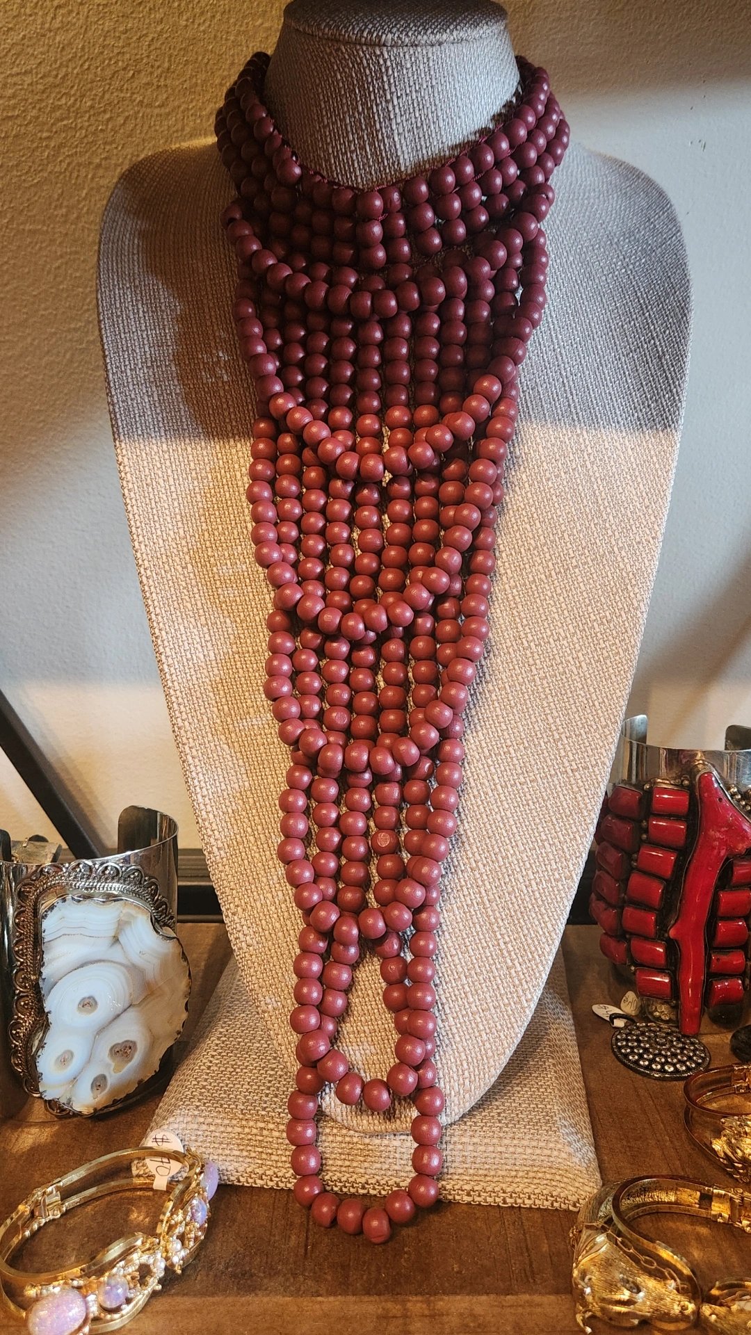 Image of The Wooden Beaded Marly Neckpiece