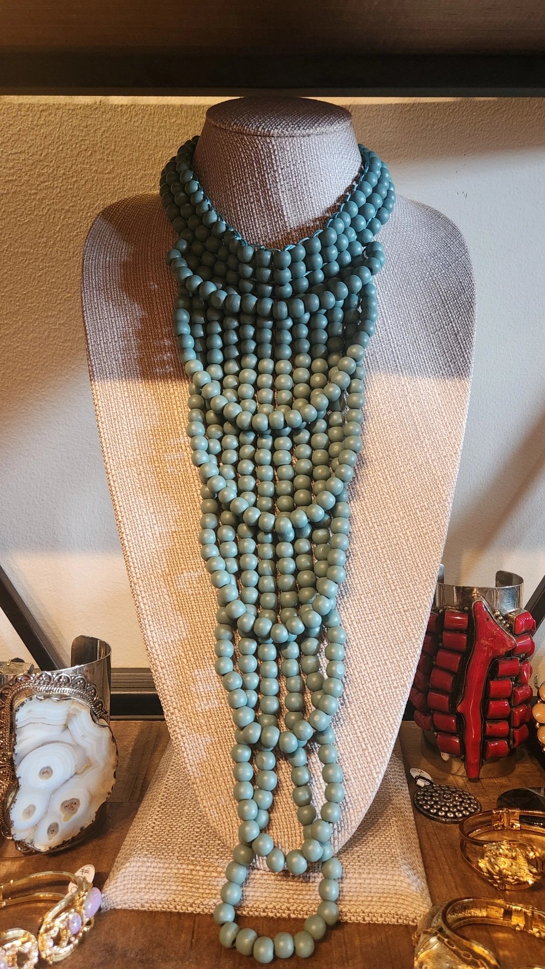 Image of The Wooden Beaded Marly Neckpiece