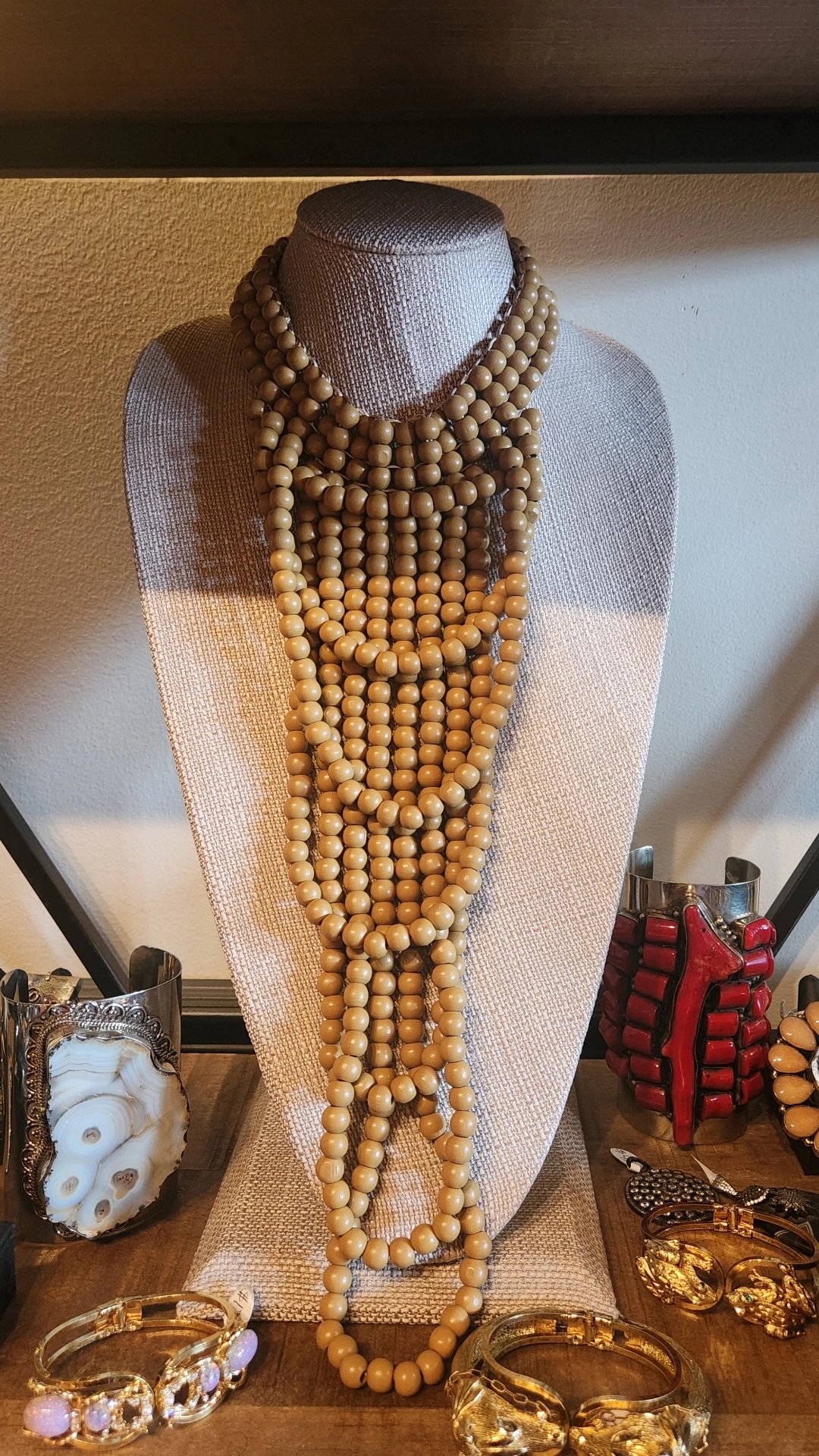 Image of The Wooden Beaded Marly Neckpiece