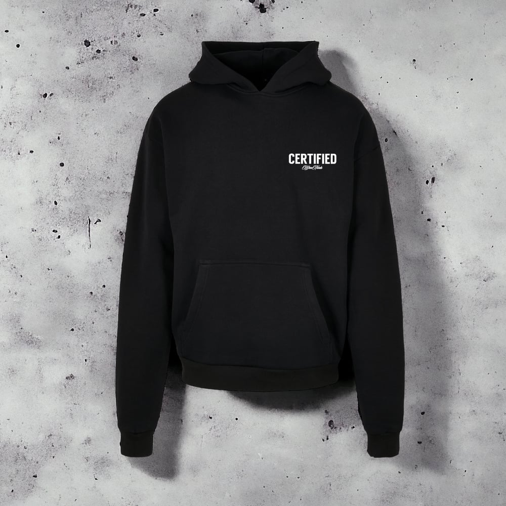 Image of BLACK MINI CERT ULTRA HEAVY HOODIE