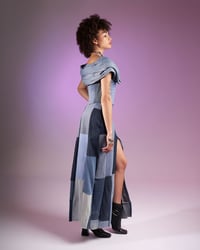 Image 2 of PATCHWORK DENIM DRESS