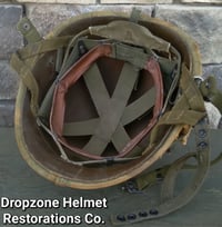 Image 13 of Vietnam M-1C Airborne Helmet Paratrooper liner Mitchell Camo Cover Cigarettes Rations. "WIDOW MAKER"