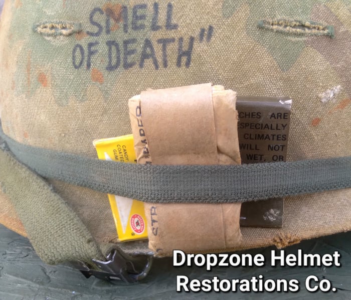 Vietnam M-1C Airborne Helmet Paratrooper liner Mitchell Camo Cover ...