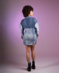 Image 3 of MINI DRESS JACKET PATCHWORK DENIM