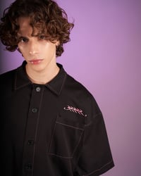 Image 2 of OVERSIZED BOWLING SHIRT WITH SCREEN-PRINTED LOGO