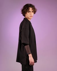 Image 3 of OVERSIZED BOWLING SHIRT WITH SCREEN-PRINTED LOGO