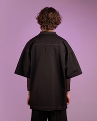 Image 4 of OVERSIZED BOWLING SHIRT WITH SCREEN-PRINTED LOGO