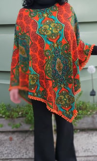 Image 1 of Kat Poncho orange/blue