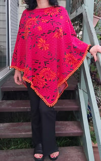 Image 1 of KAT Poncho - red/orange