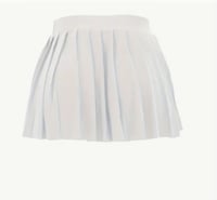 Image 1 of Get em’ girl pleated skirt (white)