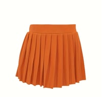 Image 1 of Get em’ girl pleated mini skirt (orange)