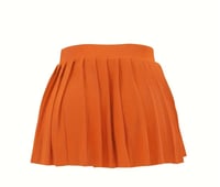 Image 3 of Get em’ girl pleated mini skirt (orange)